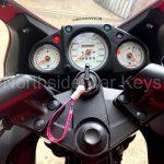 2012 KAWASAKI NINJA 250R MOTORCYCLE replacement key in ignition